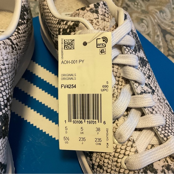 NWT RARE Adidas x Hyde Stan Smith Python Print Sneakers Wmns 6.5 Men 5.5 - Picture 14 of 16